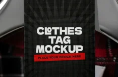 High-Res Clothing Label Mockup for Black Friday Design