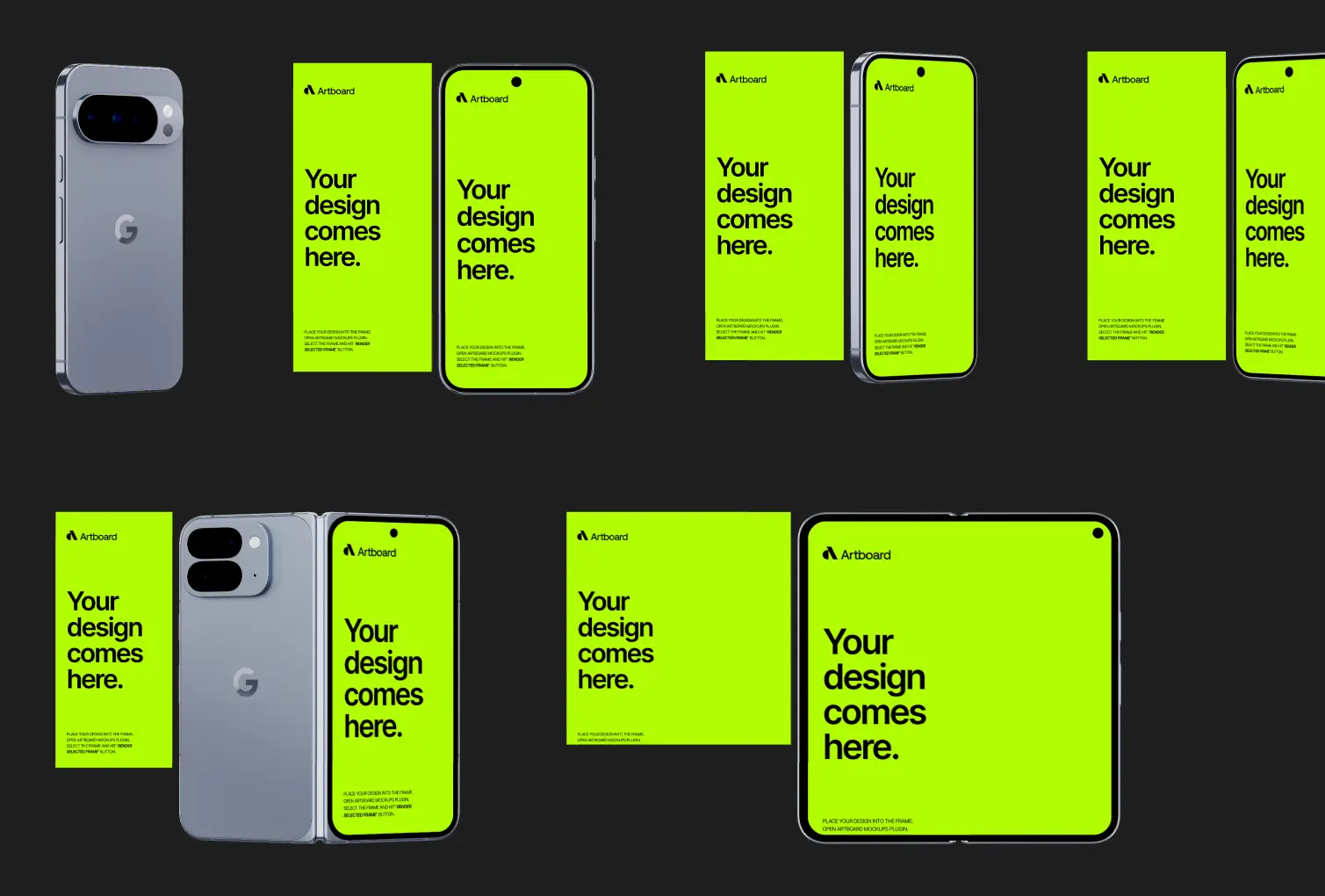 Realistic Google Pixel 10 Mockups Pack