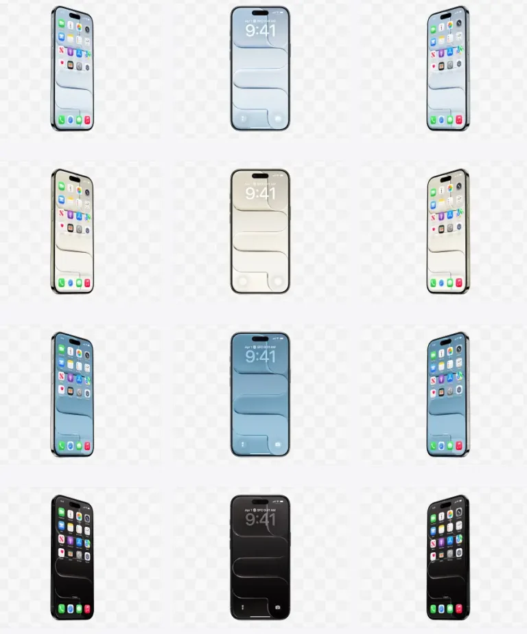High-resolution iPhone 17 Air Figma Mockups