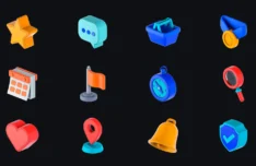 12 Free Ecommerce and Education 3D Icons in Figma