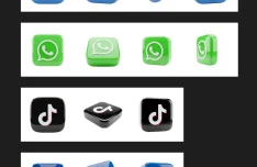 20 Free 3D Glossy Social Icons