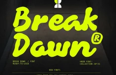 Break Down Bold Script Font