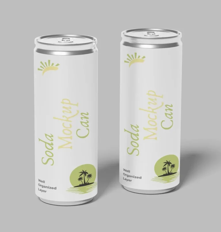 3 Free Clean Soda Can Mockups PSD