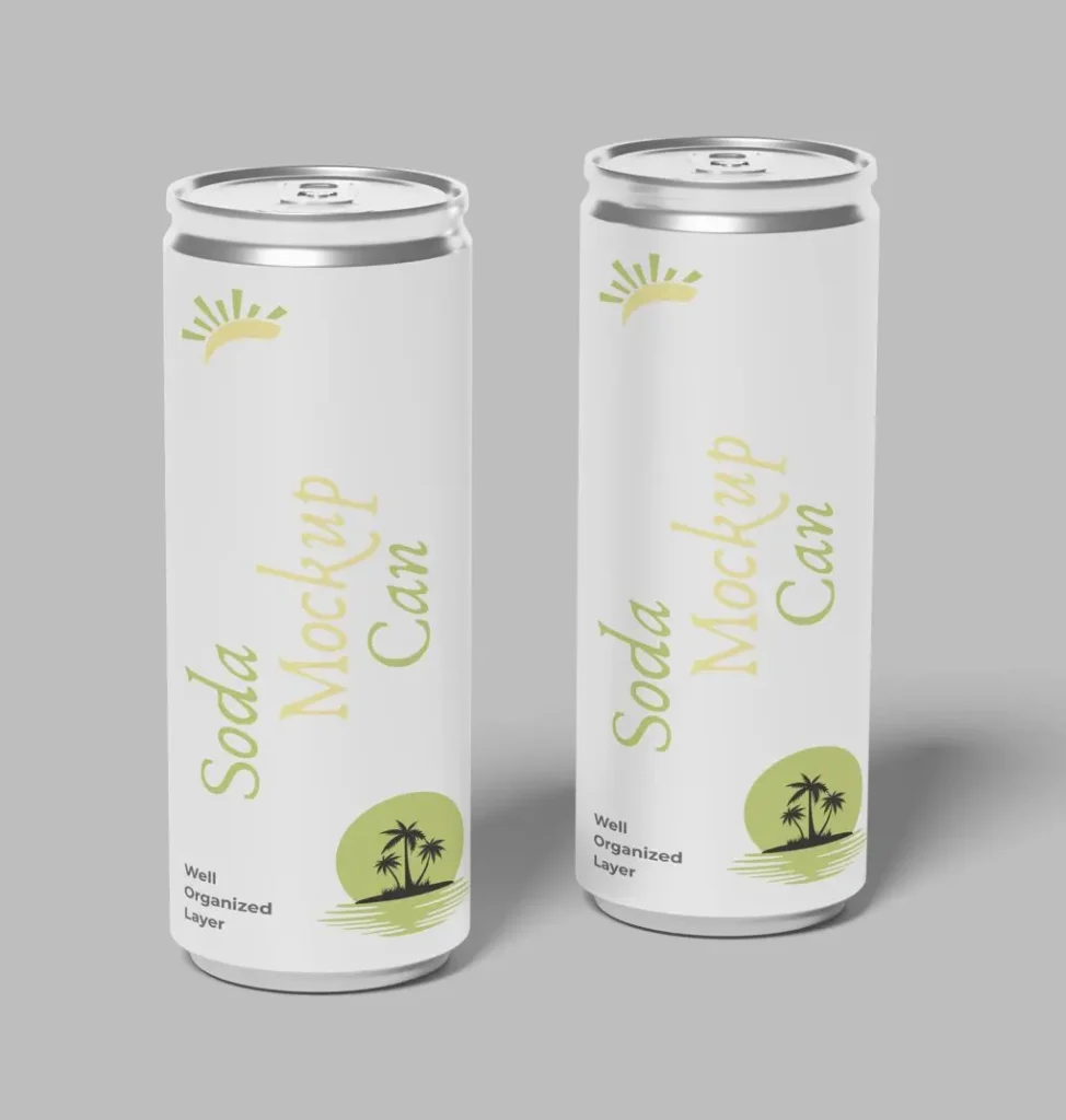3 Free Clean Soda Can Mockups PSD
