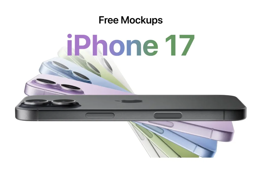 iPhone 17 Figma Mockups in 5 Colors