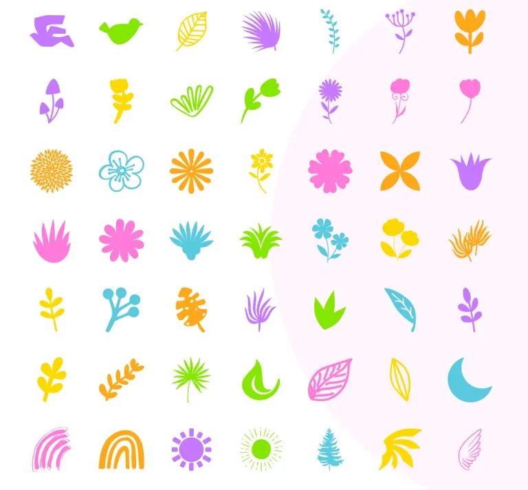 336 Free Hand‑drawn Nature SVG Shapes