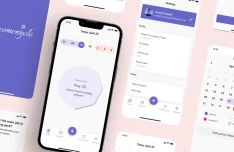 Modern Period Tracking App UI Kit for Figma