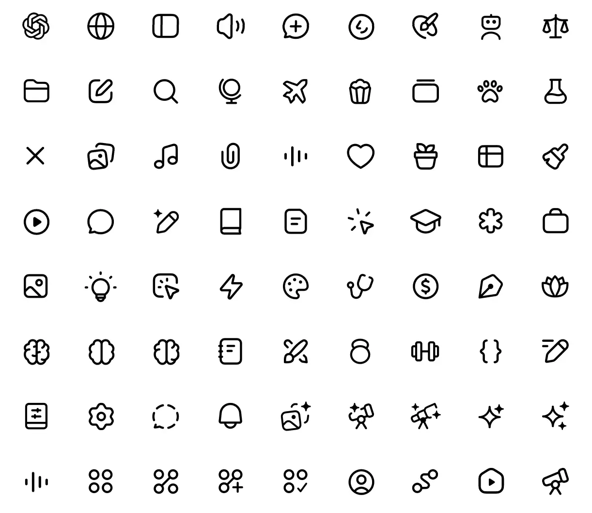 148 Free OpenAI ChatGPT Icons (Figma, SVG, PNG)