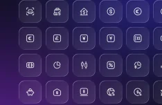 140 Finance Icons for Banking Apps (SVG, PNG, Figma)