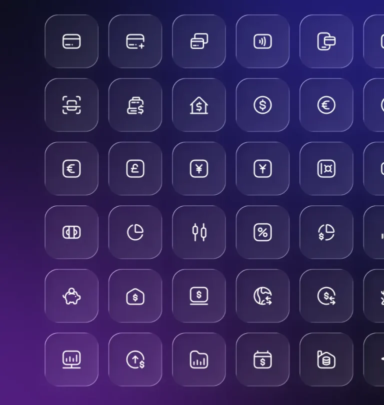 140 Finance Icons for Banking Apps (SVG, PNG, Figma)