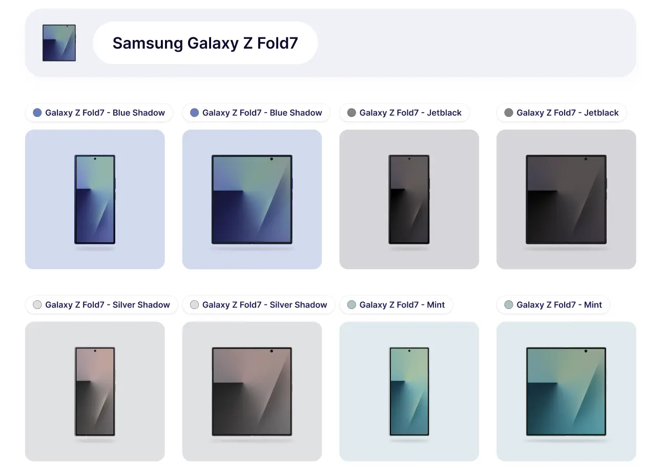 Download Free 16 Samsung Galaxy Z Fold7 Mockups for Figma