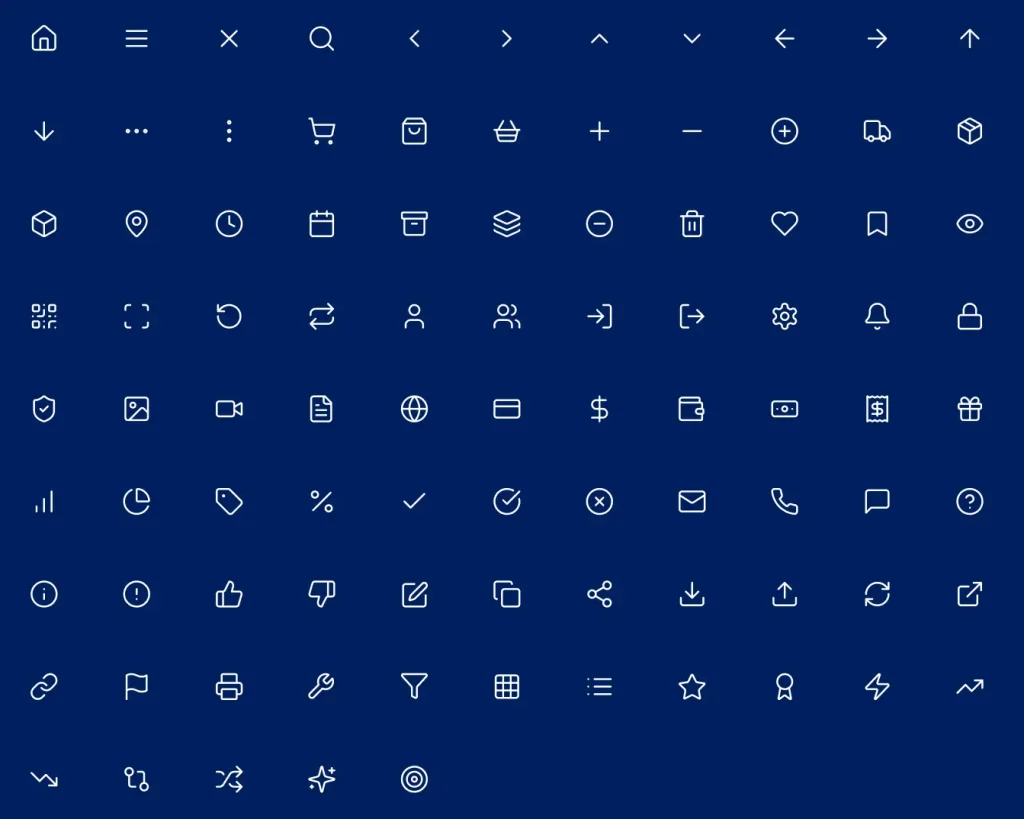 90 Free Line Icons for E-commerce Projects