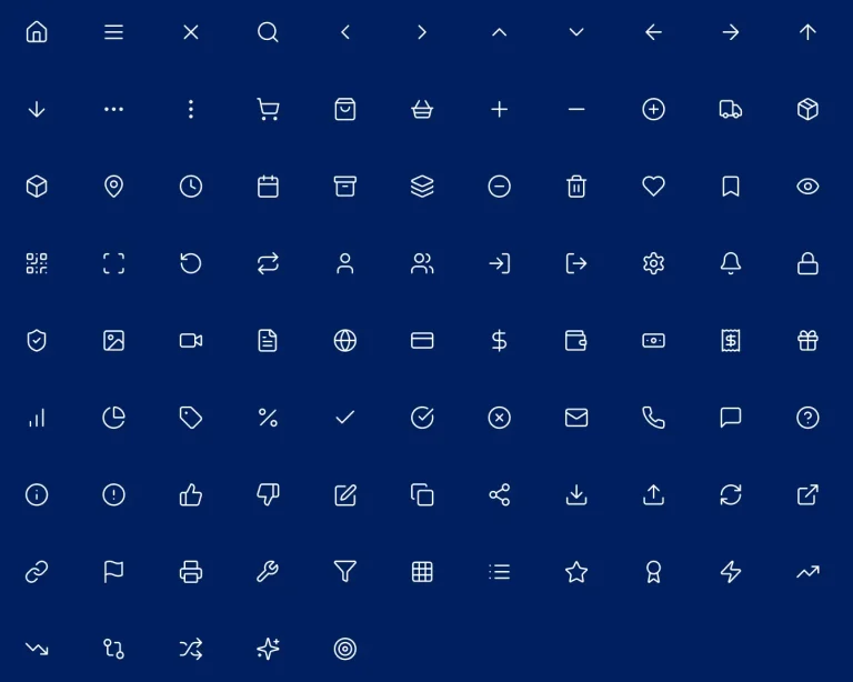 90 Free Line Icons for E-commerce Projects