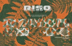 10 Free Vintage Risograph Botanical Noise Backgrounds for Eco Branding