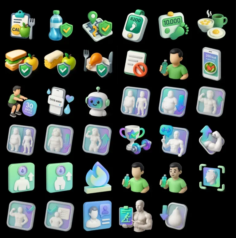 20+ Free Health Icons in 3D Style (Figma)