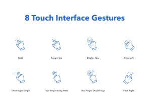 8 Touch Gesture Icons