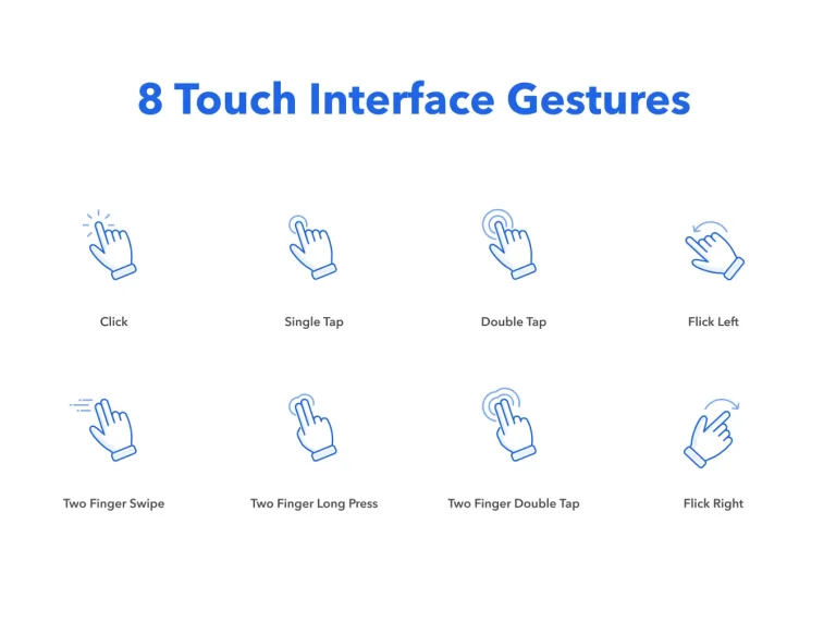 8 Touch Gesture Icons