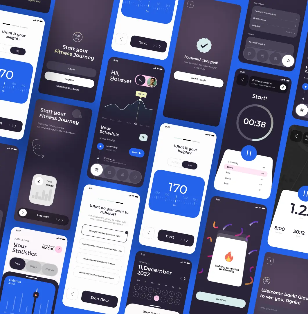 Download Free AI Fitness & Health App UI Kit for iOS & Android (Figma)