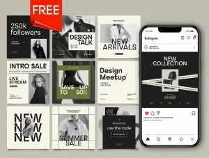 Modern Professional Instagram Post Mockups for Figma