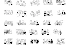 45 Free Productivity & Daily Workflows SVG Illustrations