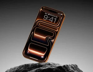 Floating iPhone 17 Pro Figma Mockup 3 Color Variants