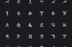 Sports Activity Icons and Sports Equipment Icons (SVG + 2 Styles)