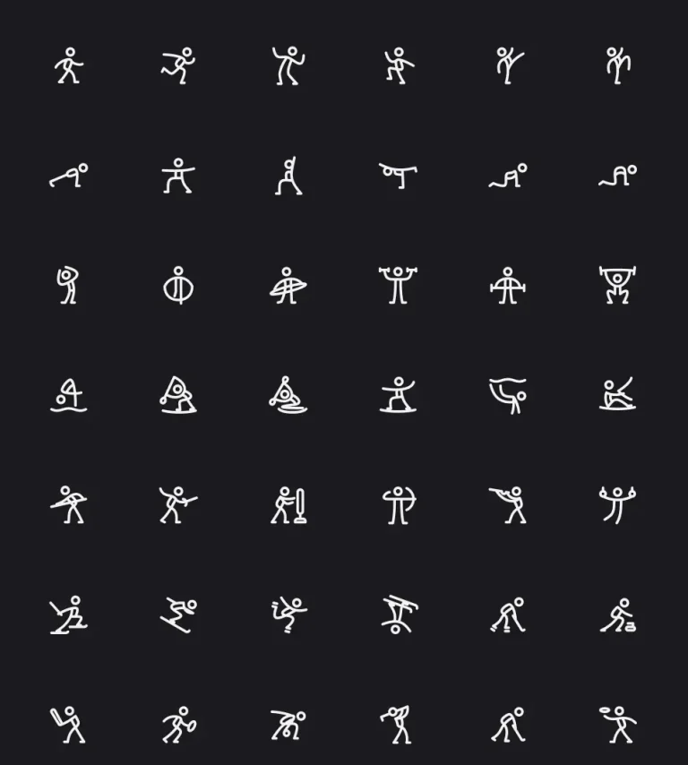Sports Activity Icons and Sports Equipment Icons (SVG + 2 Styles)