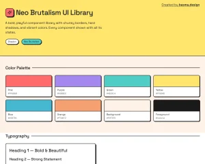 Neubrutalism UI Kit for Figma