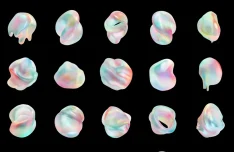 3D Abstract Holographic Shapes Pack (Figma)