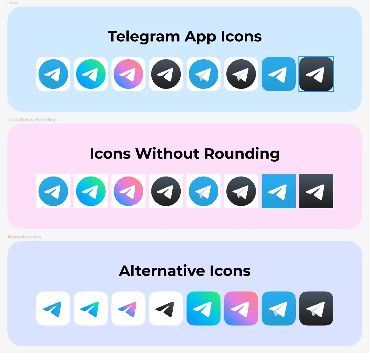 Download 48 Free Telegram App Icons in Figma