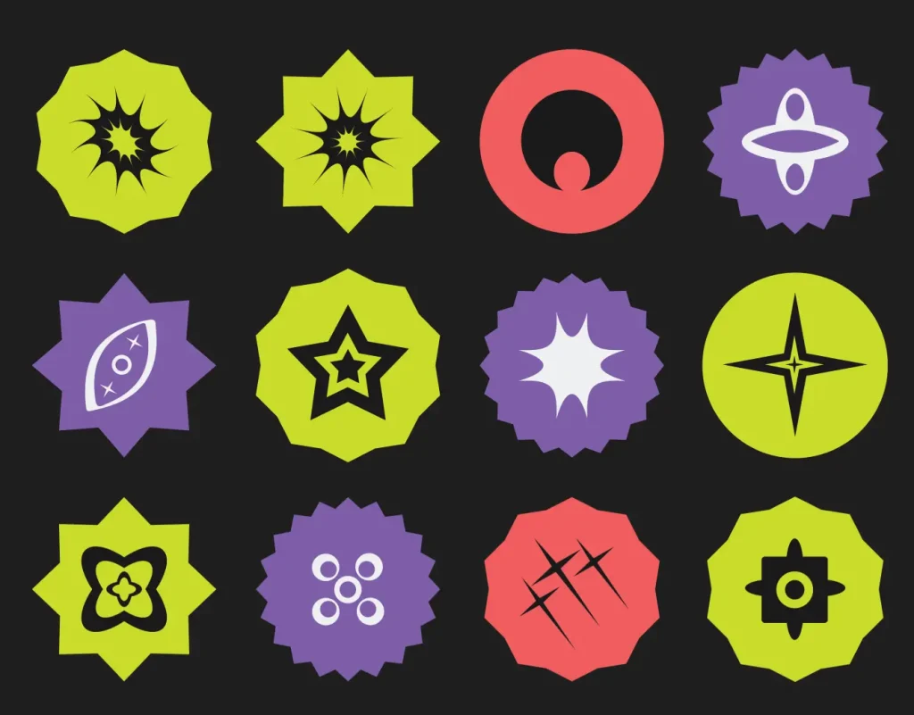 Neon Y2K Abstract Shapes Figma