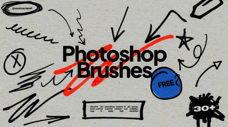 30+ Free Photoshop Brushes and Scribbles