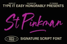 ST Pinkman Signature Script Font