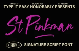 ST Pinkman Signature Script Font