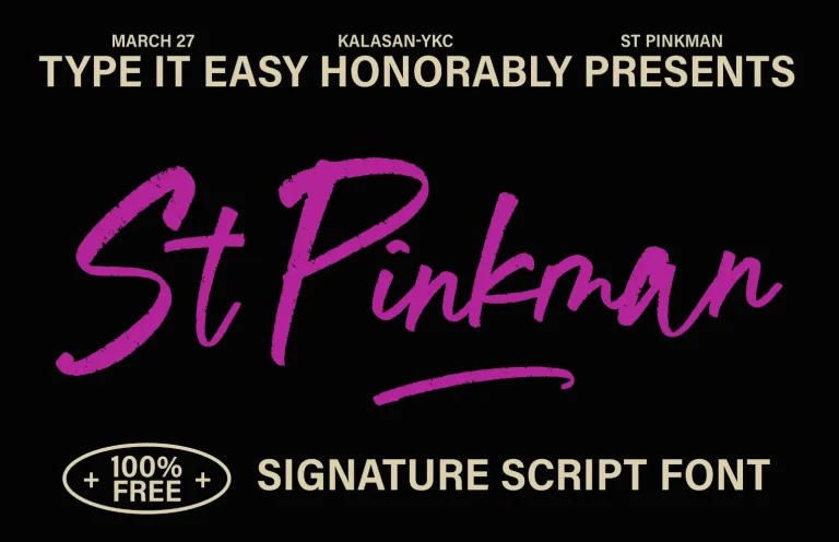 ST Pinkman Signature Script Font