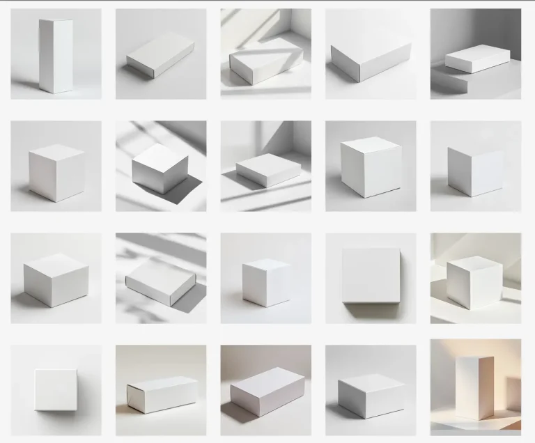 20 Minimal Clean Box Mockups in Figma