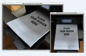 Realistic A4 Paper Printer PSD Mockup