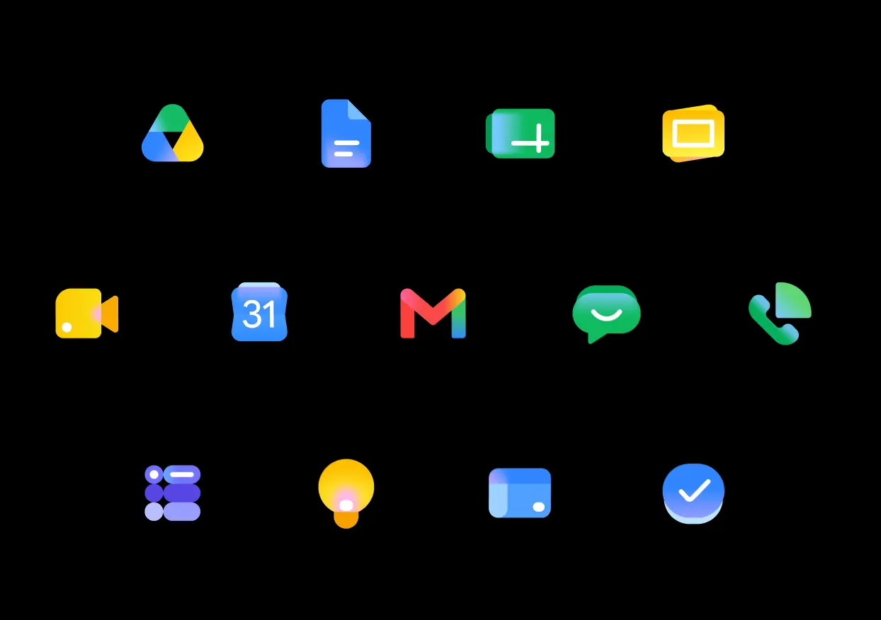 Download Free Google Workspace 2026 Icons Pack Figma