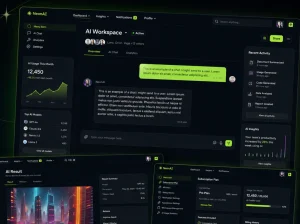 AI Workspace & Dashboard UI Kit (NeonAI) for Figma