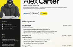 3 Free Editable ATS Resume Templates for Figma