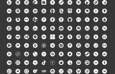 120+ Free Clean Social Icons for Figma