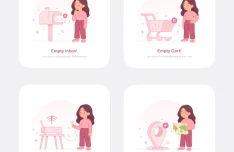 Playful Empty State Illustrations for Figma