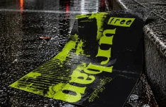 Rainy Street Flyer Mockup PSD