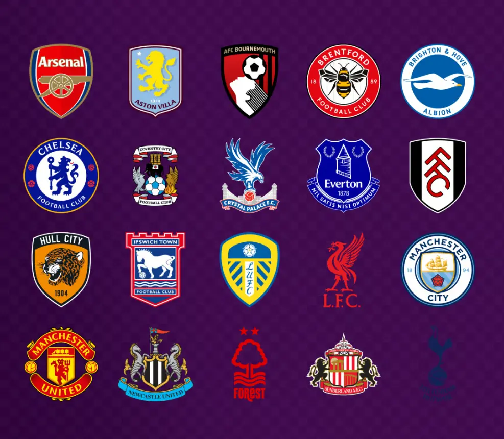 Premier League 2026 2027 Team Logos SVG