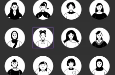 100 Free Editable 2D Avatar Illustrations for Figma