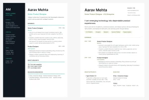 15 Modern Editable Resume Templates for Figma