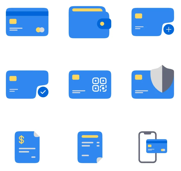 Flat Credit Card & Payment Illustrations for Figma