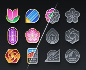 Editable Enamel Badges for Figma