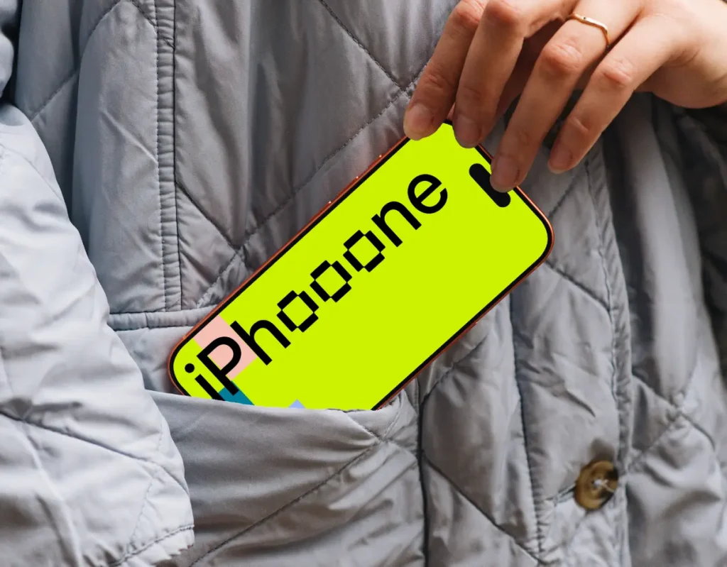Realistic iPhone 17 Pro in A Pocket Mockup for Figma