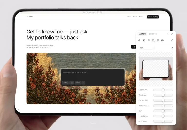 Realistic iPhone Duo in Hands Mockup for Figma